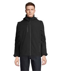 SOFTSHELL CON CAPPUCCIO E MANICHE REMOVIBILI